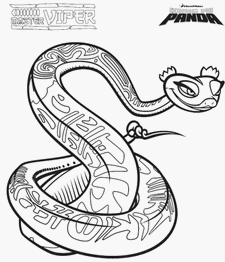 coloriage Kung fu panda vipere